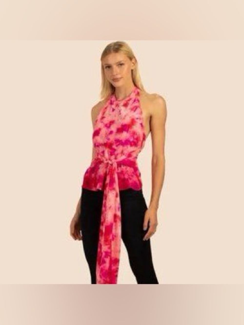 Trina Turk silk‎ blaze halter top size xs NWT